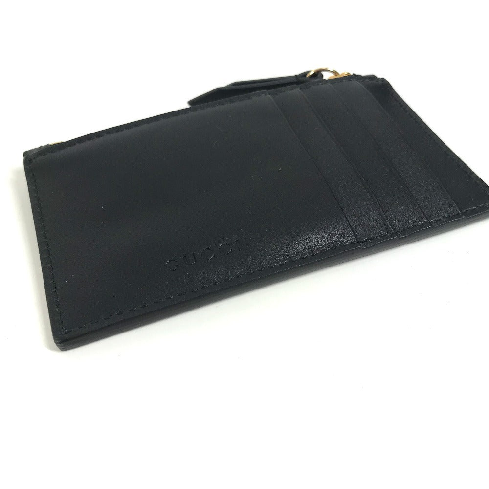 GUCCI 431715 ロゴ フラグメントケース 財布 小銭入れ コインケース レザー ユニセックス ブラック - brandshop-reference