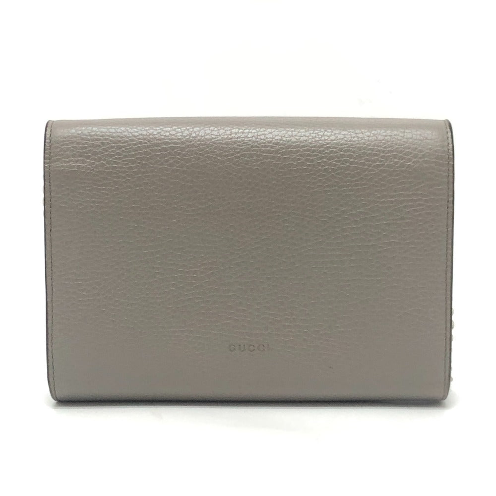 GUCCI 401231 ディオニュソス カバン チェーンウォレット 斜め掛け ミニバッグ 財布 ショルダーバッグ レザー レディース グレー