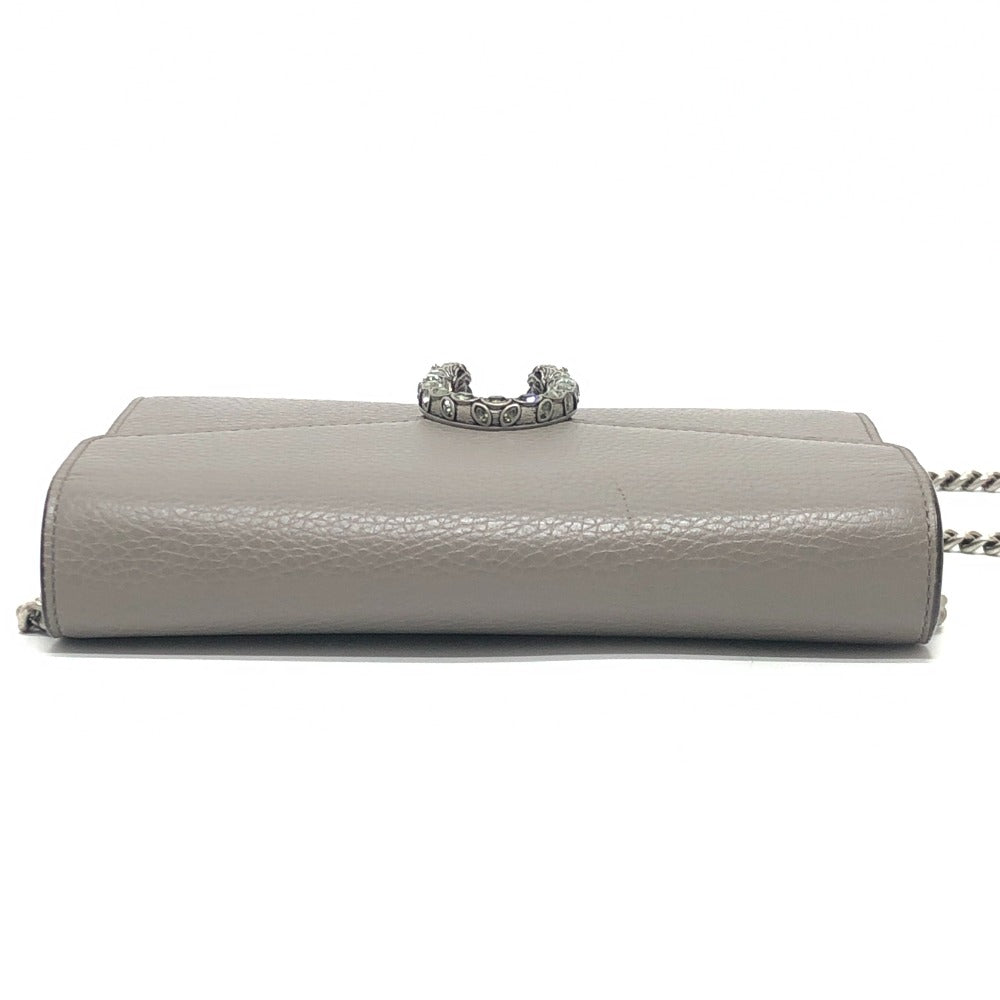 GUCCI 401231 ディオニュソス カバン チェーンウォレット 斜め掛け ミニバッグ 財布 ショルダーバッグ レザー レディース グレー