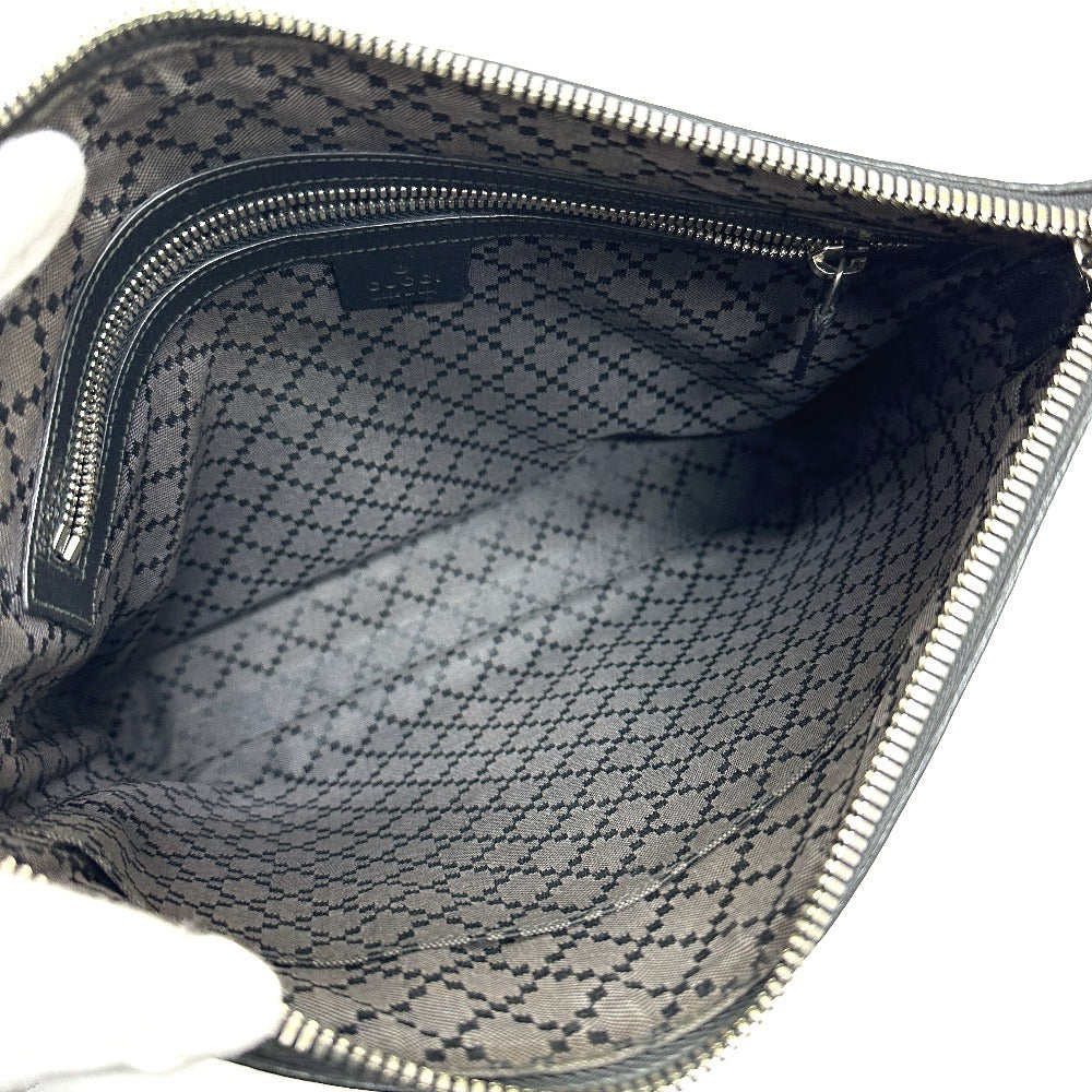 GUCCI 387075 コスモポリス ストラップ カバン クラッチバッグ レザー ユニセックス ブラック
