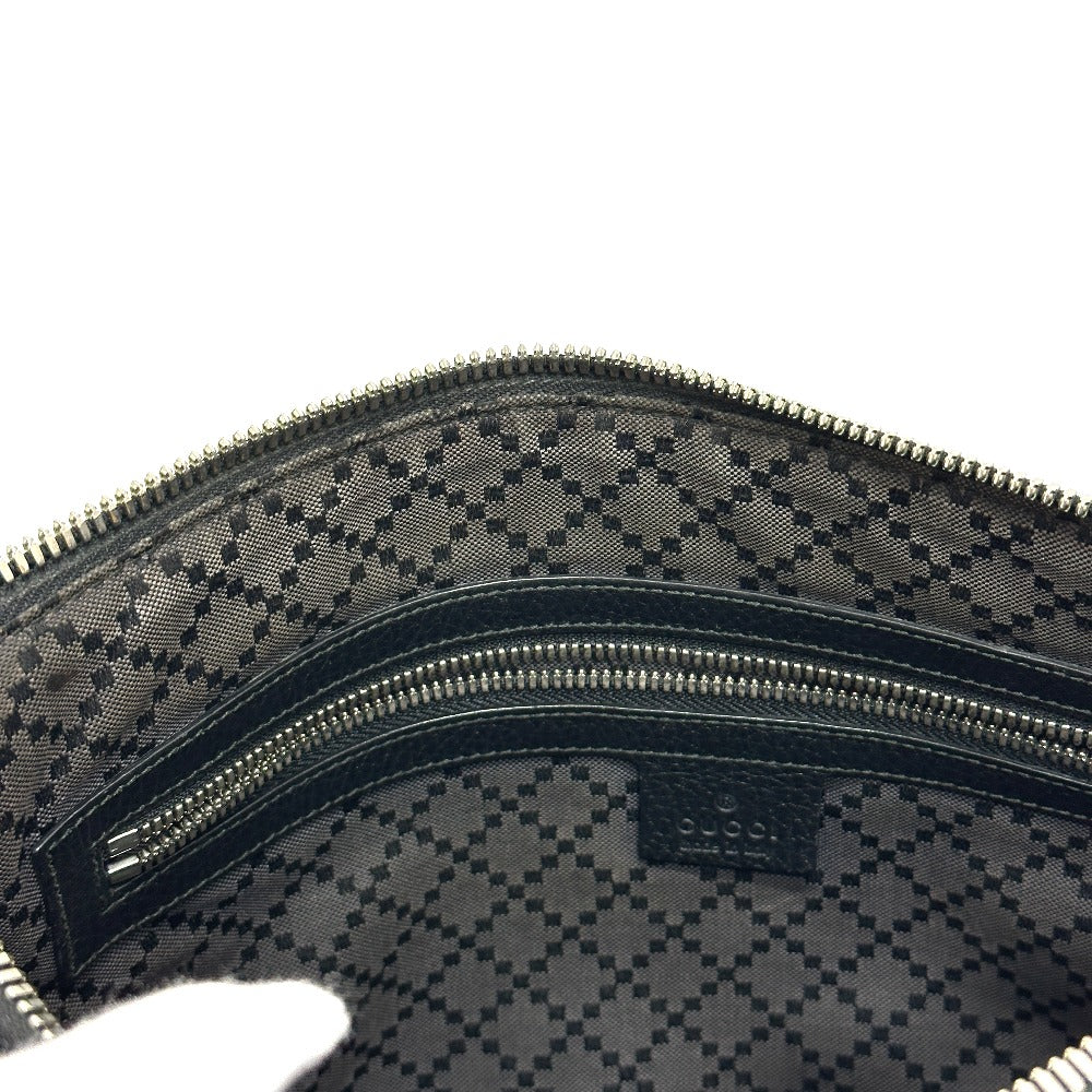 GUCCI 387075 コスモポリス ストラップ カバン クラッチバッグ レザー ユニセックス ブラック