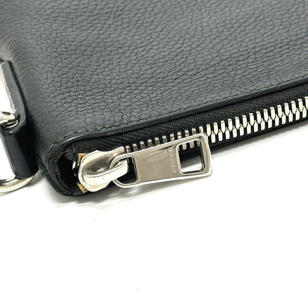 GUCCI 387075 コスモポリス ストラップ カバン クラッチバッグ レザー ユニセックス ブラック