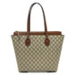 GUCCI 415721 Supreme Shoulder bag, handbag, zip tote, shopping bag Tote Bag GGCanvas Beige Used