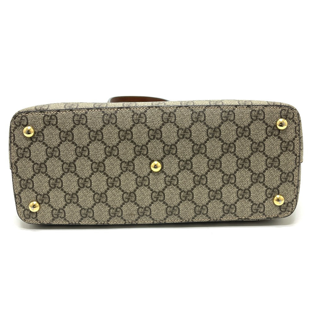 GUCCI 415721 Supreme Shoulder bag, handbag, zip tote, shopping bag Tote Bag GGCanvas Beige Used