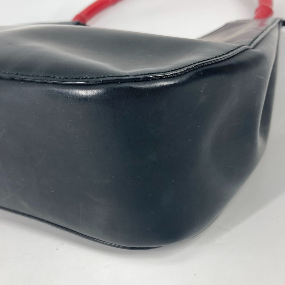 GUCCI 001 3789 ヴィンテージ バンブー ショルダーバッグ 肩掛け バイカラー ハンドバッグ レザー レディース ブラック - brandshop-reference