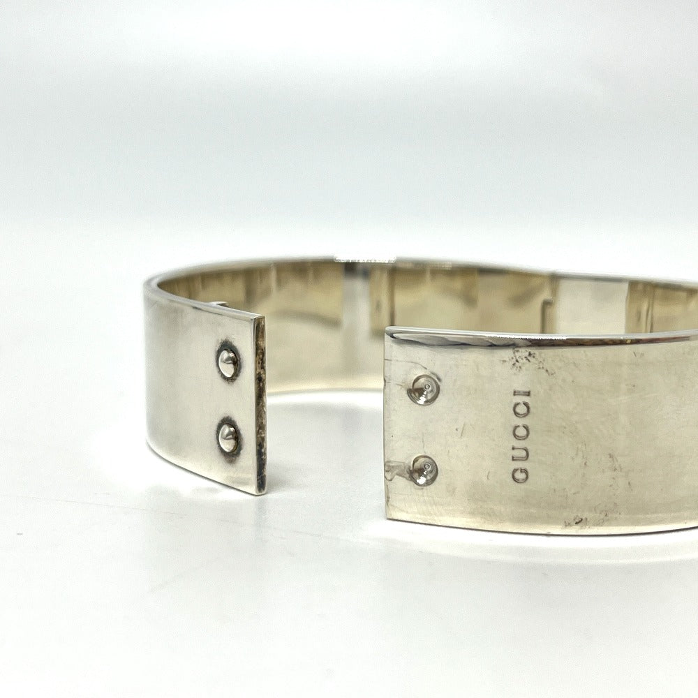 GUCCI ロゴ ヴィンテージ アクセサリー バングル SV925 レディース シルバー