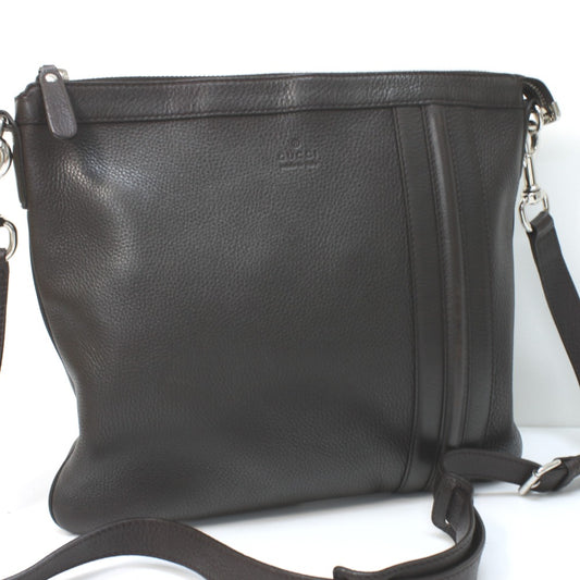 GUCCI 233329 Shoulder Bag Leather Women's Brown Dark Brown