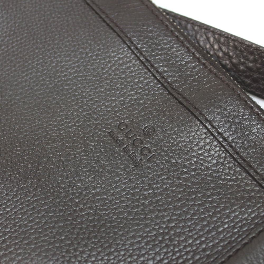 GUCCI 233329 Shoulder Bag Leather Women's Brown Dark Brown