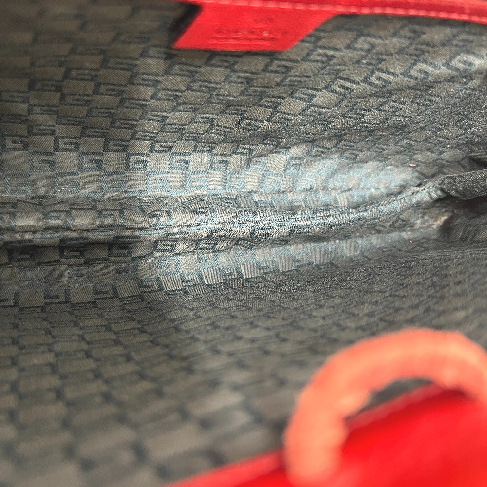Gucci 108964 Bag Logo Beg Tangan Tangan Kulit Wanita Merah