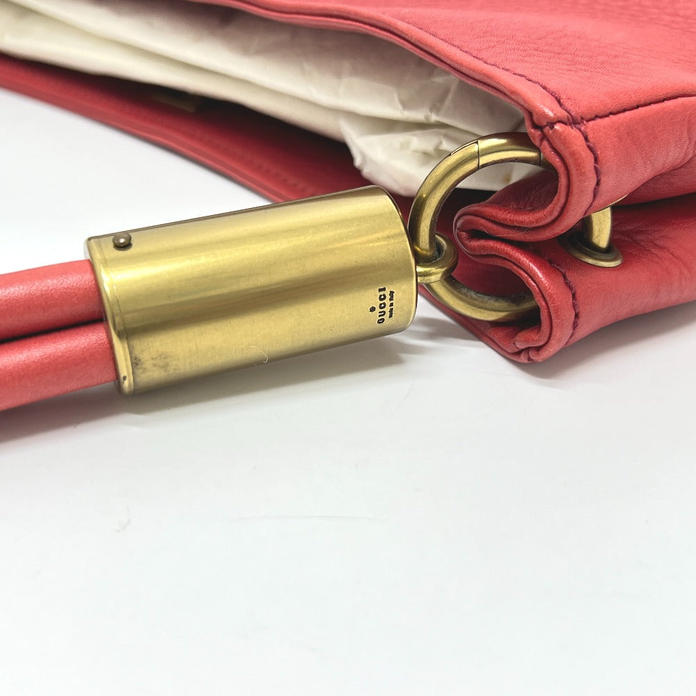 Gucci 108964 Bag Logo Beg Tangan Tangan Kulit Wanita Merah