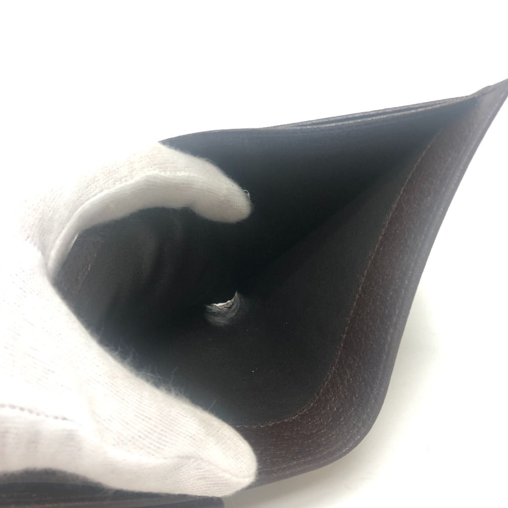 Gucci 112664 gg logo lipat dompet dompet dompet dompet bifold dompet gg kanvas/kulit unisex beige