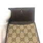 Gucci 112664 gg logo lipat dompet dompet dompet dompet bifold dompet gg kanvas/kulit unisex beige