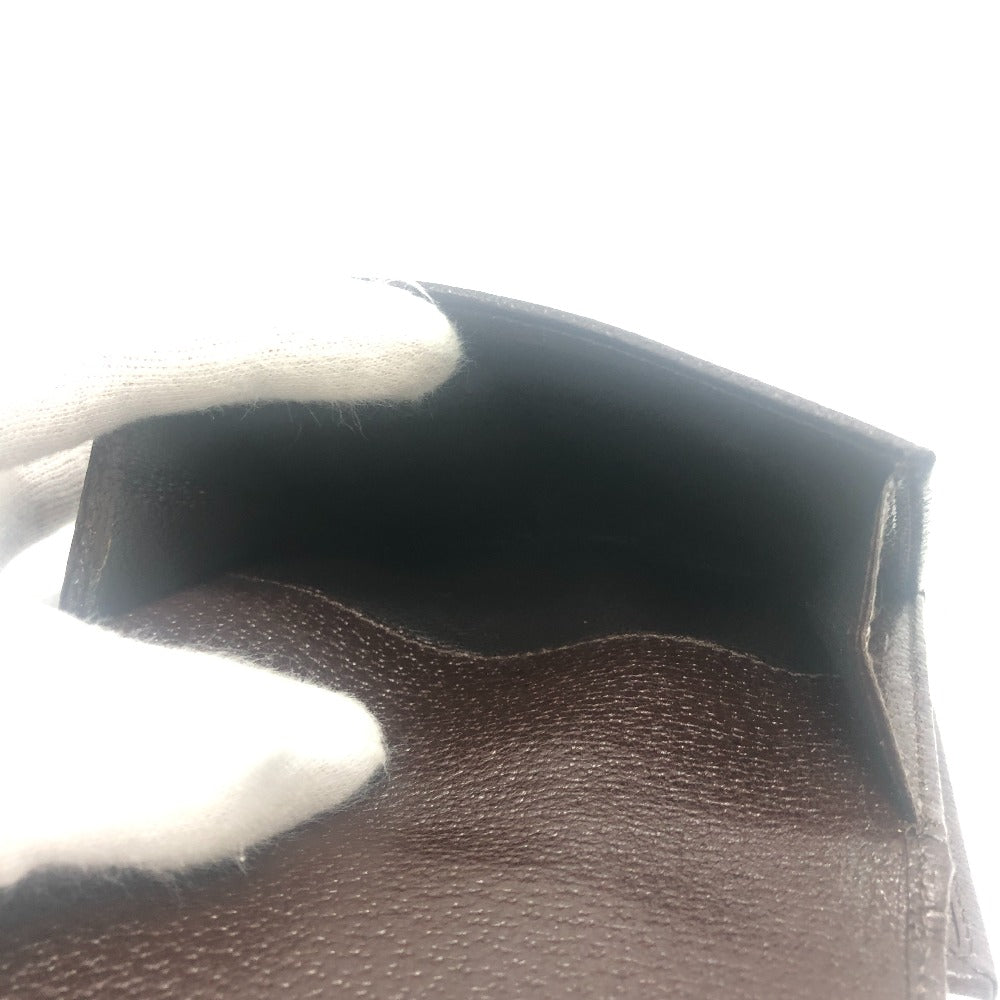 Gucci 112664 gg logo lipat dompet dompet dompet dompet bifold dompet gg kanvas/kulit unisex beige