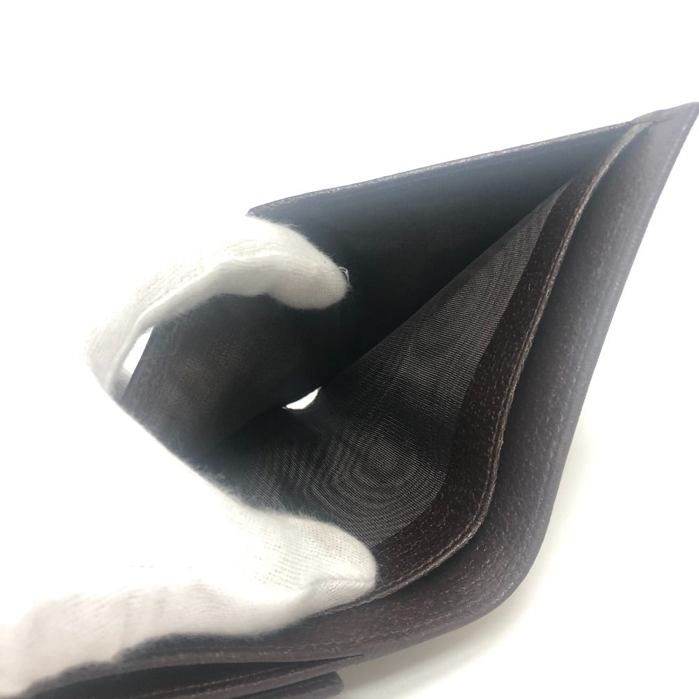 Gucci 112664 gg logo lipat dompet dompet dompet dompet bifold dompet gg kanvas/kulit unisex beige