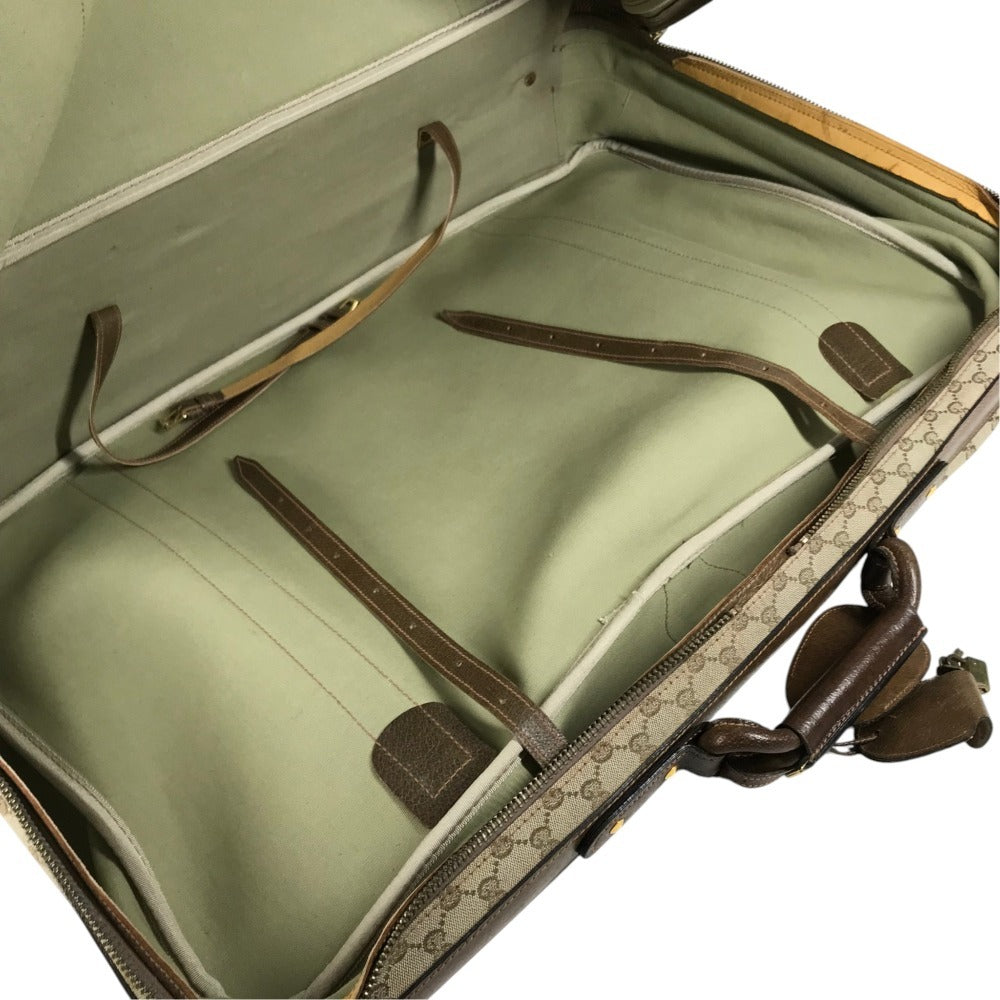 GUCCI 不明 vintage GG Extra Large Travel Bag Travel bag Trunk interior Duffle Bag GG Supreme Canvas / Leather Beige Used