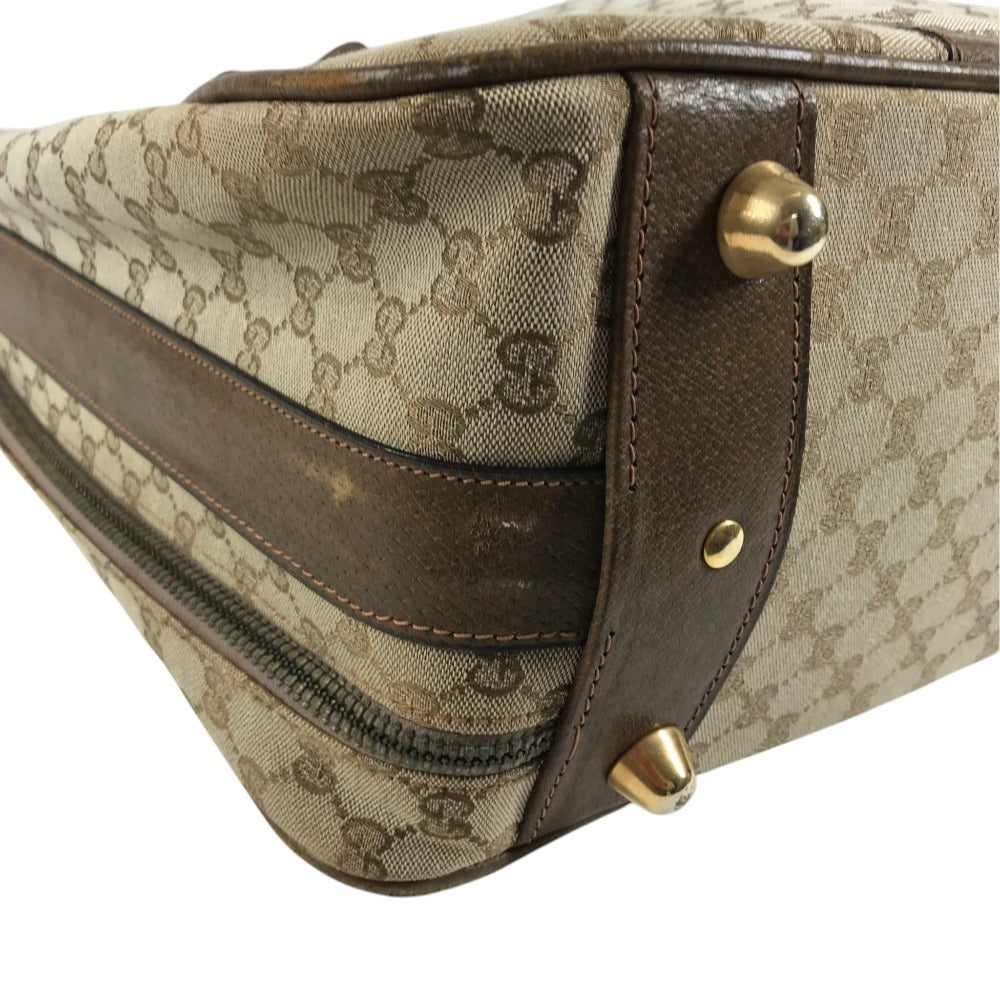 GUCCI 不明 vintage GG Extra Large Travel Bag Travel bag Trunk interior Duffle Bag GG Supreme Canvas / Leather Beige Used