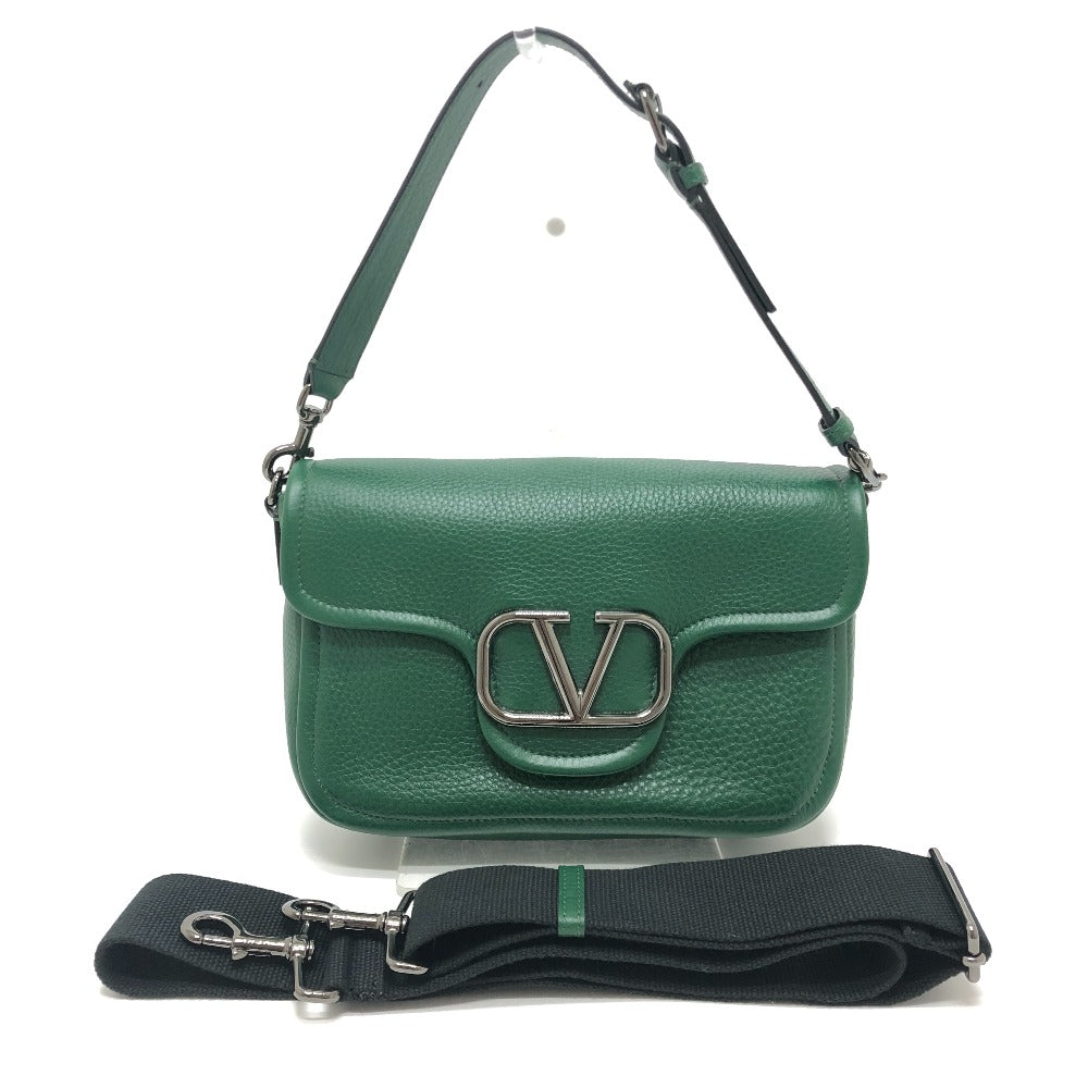 Valentino Garavani オールタイム ロゴ 2WAY カバン ショルダーバッグ レザー レディース グリーン