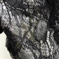 Valentino Garavani Black Lace Shoulder Bag/Tote Bag, Vinyl, Women's, Black
