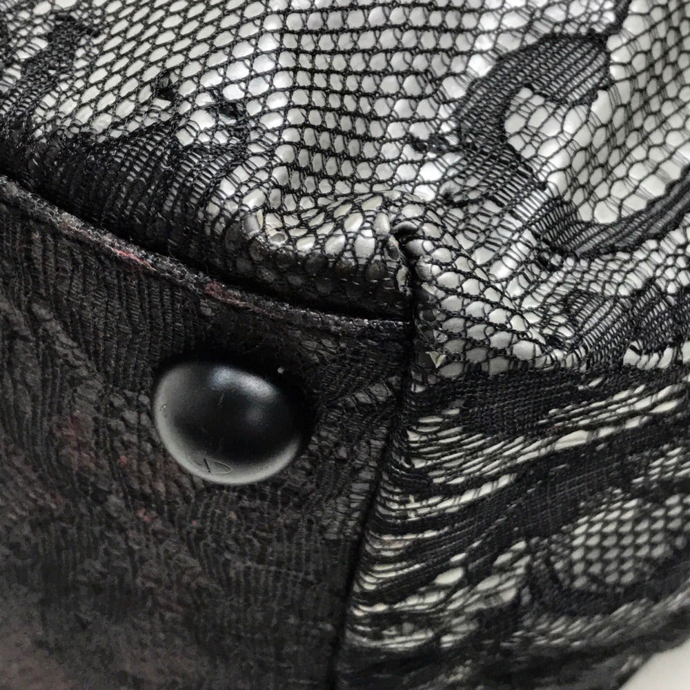 Valentino Garavani Black Lace Shoulder Bag/Tote Bag, Vinyl, Women's, Black