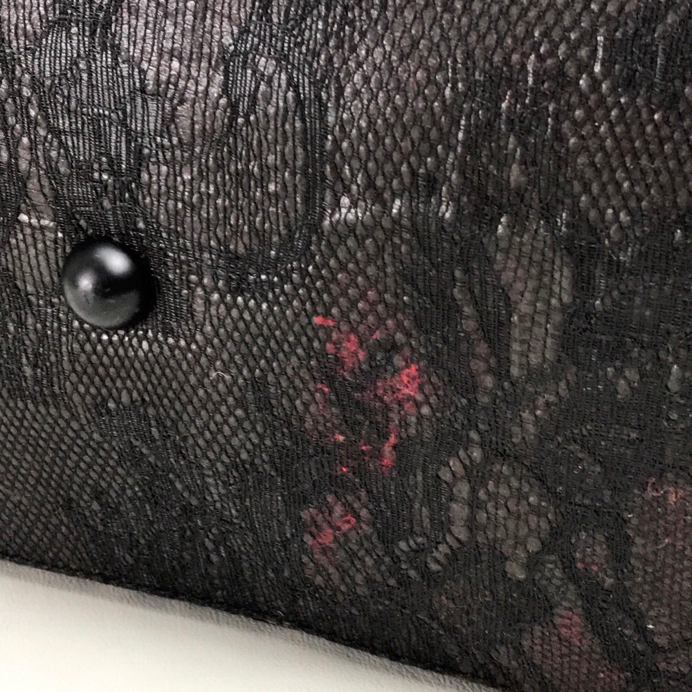 Valentino Garavani Black Lace Shoulder Bag/Tote Bag, Vinyl, Women's, Black