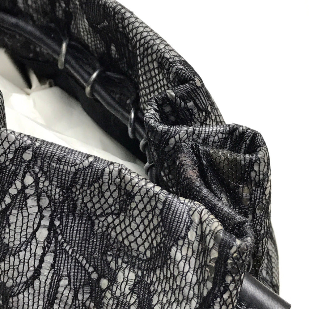 Valentino Garavani Black Lace Shoulder Bag/Tote Bag, Vinyl, Women's, Black