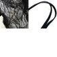 Valentino Garavani Black Lace Shoulder Bag/Tote Bag, Vinyl, Women's, Black