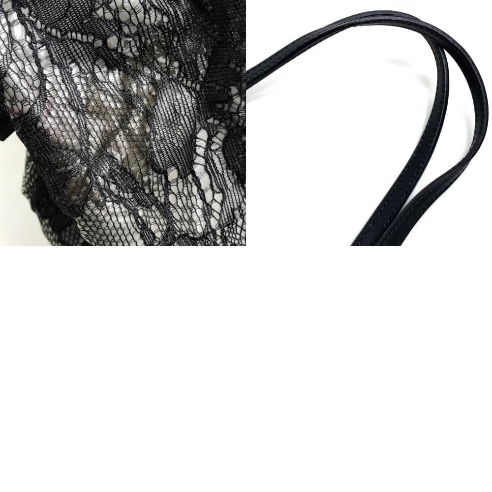 Valentino Garavani Black Lace Shoulder Bag/Tote Bag, Vinyl, Women's, Black