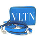 VALENTINO TY0P0R48CFW Fluo Strap Round Zipper Compact Wallet Bifold Wallet Leather Women's Blue