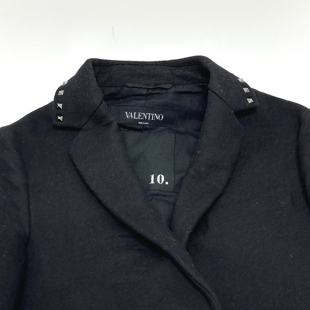VALENTINO ロックスタッズ アパレル ロングコート コットン レディース ブラック - brandshop-reference