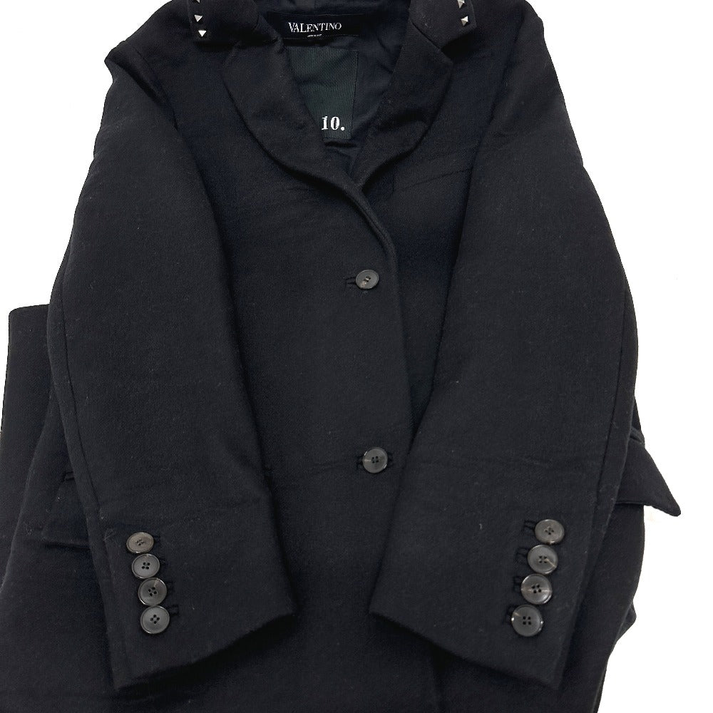 VALENTINO ロックスタッズ アパレル ロングコート コットン レディース ブラック - brandshop-reference