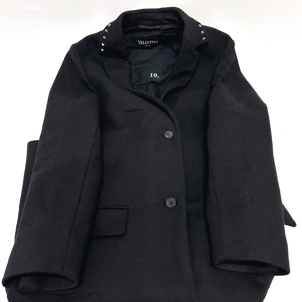 VALENTINO ロックスタッズ アパレル ロングコート コットン レディース ブラック - brandshop-reference