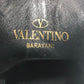 VALENTINO Heel Side Gore Shoes Logo Platform Ankle Boots Short Boots Leather Women's Black