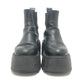 VALENTINO Heel Side Gore Shoes Logo Platform Ankle Boots Short Boots Leather Women's Black