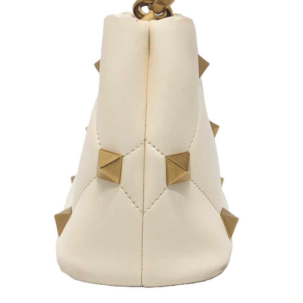 VALENTINO VW0B0197BSF Rockstud Roman Studs Bag Handbag Leather Women's White