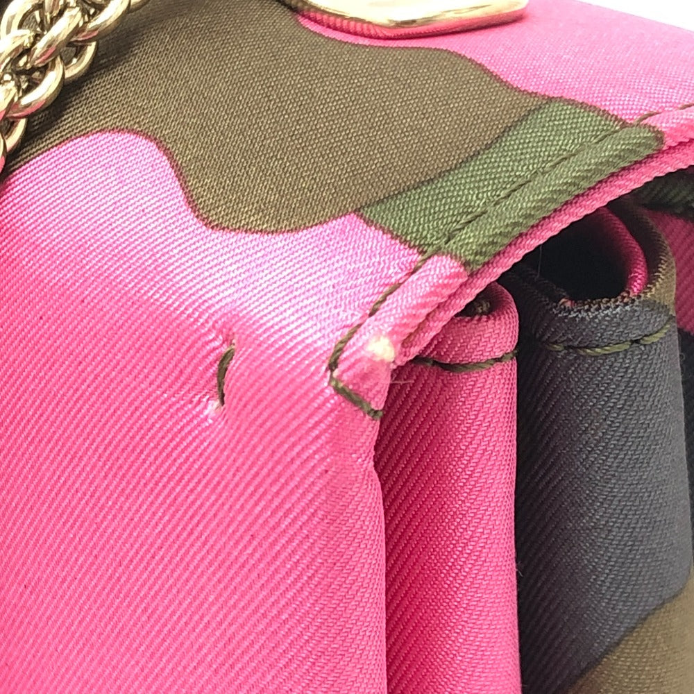 Valentino Garavani Camouflage 2-Way Clutch Bag, Crossbody Bag, Shoulder Bag, Nylon, Women's, Pink
