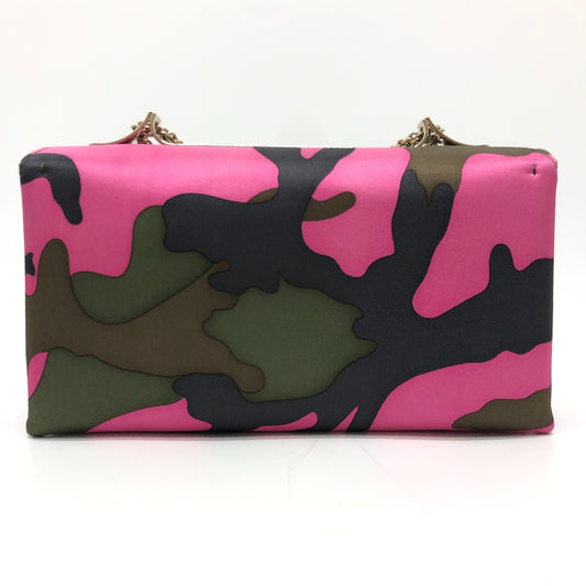 Valentino Garavani Camouflage 2-Way Clutch Bag, Crossbody Bag, Shoulder Bag, Nylon, Women's, Pink
