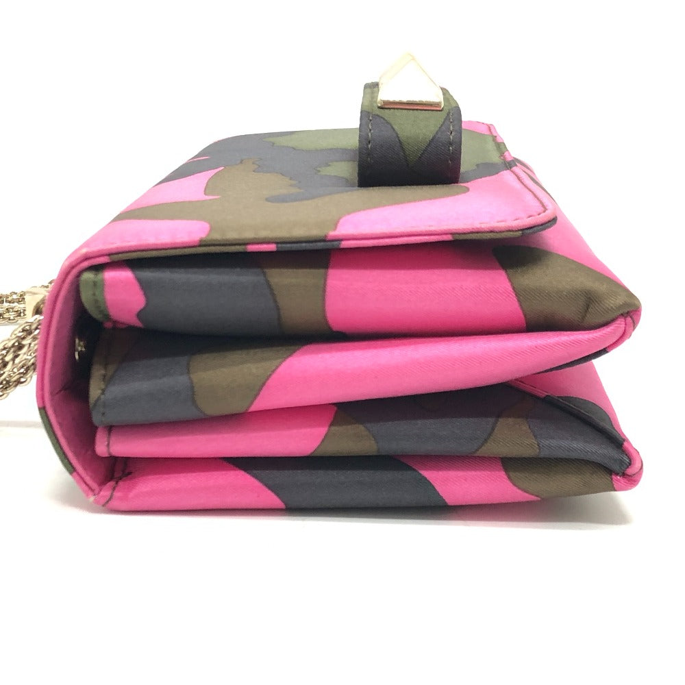 Valentino Garavani Camouflage 2-Way Clutch Bag, Crossbody Bag, Shoulder Bag, Nylon, Women's, Pink