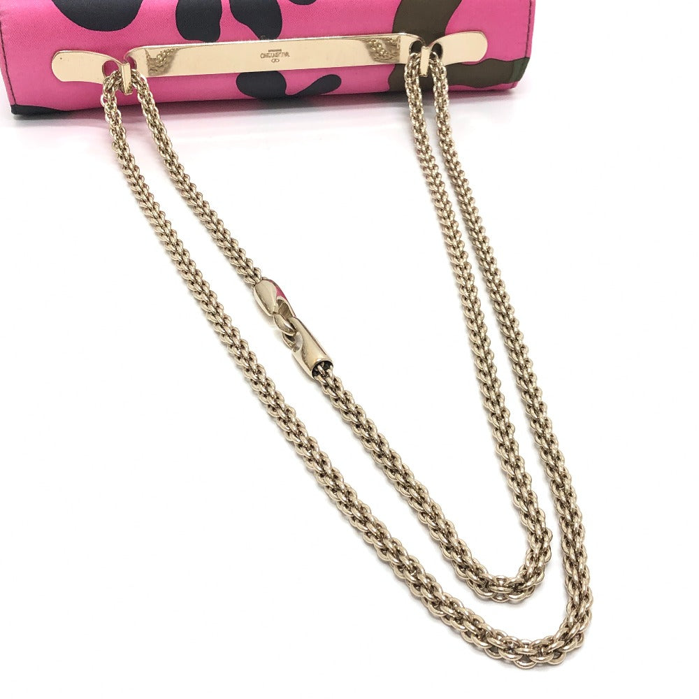 Valentino Garavani Camouflage 2-Way Clutch Bag, Crossbody Bag, Shoulder Bag, Nylon, Women's, Pink