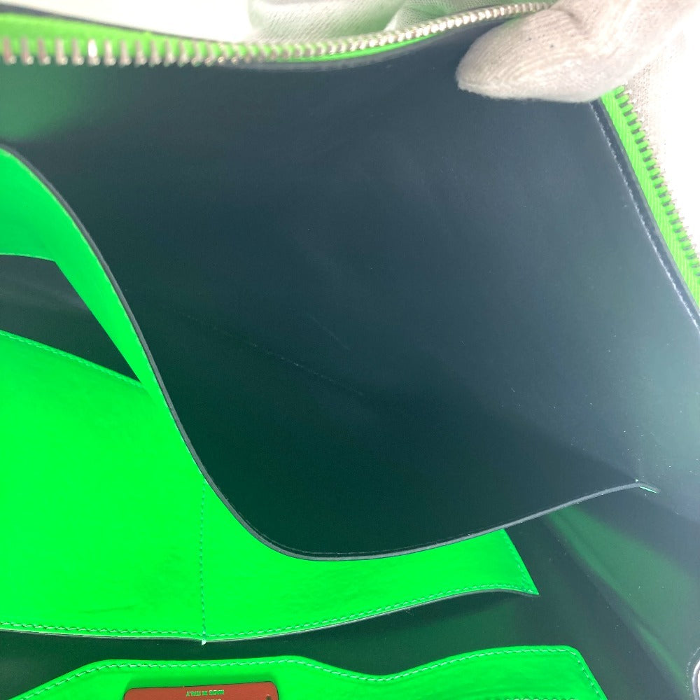 Valentino Garavani ロゴ バイカラー ポーチ カバン クラッチバッグ レザー ユニセックス グリーン - brandshop-reference