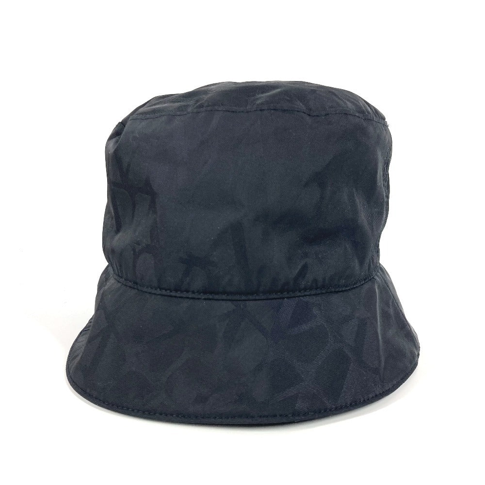 VALENTINO ロゴ 総柄 総ロゴ ハット帽 帽子 バケットハット ボブハット ハット ナイロン ユニセックス ブラック - brandshop-reference