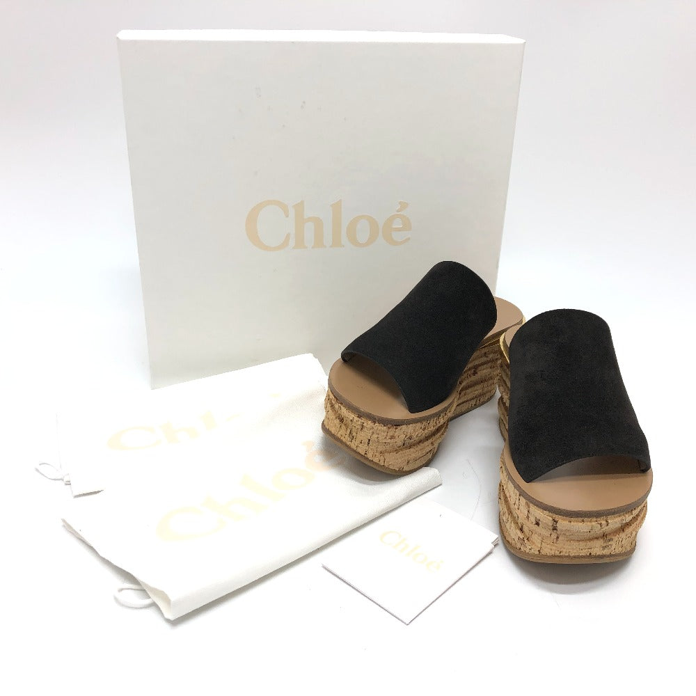 Chloe CH24561E18VV プラットフォーム ウェッジソール サンダル スエード レディース - brandshop-reference