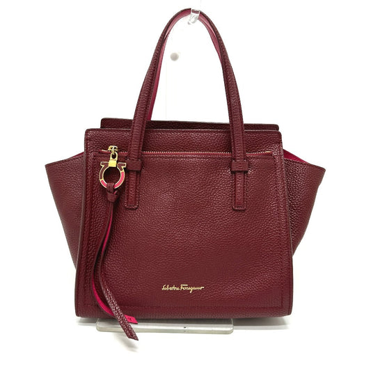 Salvatore Ferragamo 21F478 エイミー 2WAY カバン ショルダーバッグ ハンドバッグ レザー レディース ワインレッド - brandshop-reference