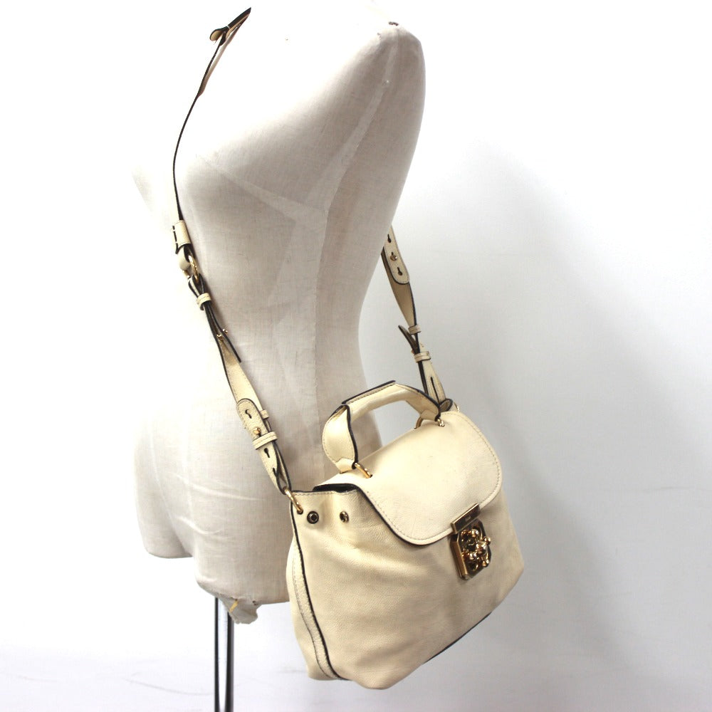 Chloe Elsie Bag 2-Way Handbag/Shoulder Bag, Leather, Women's, Beige