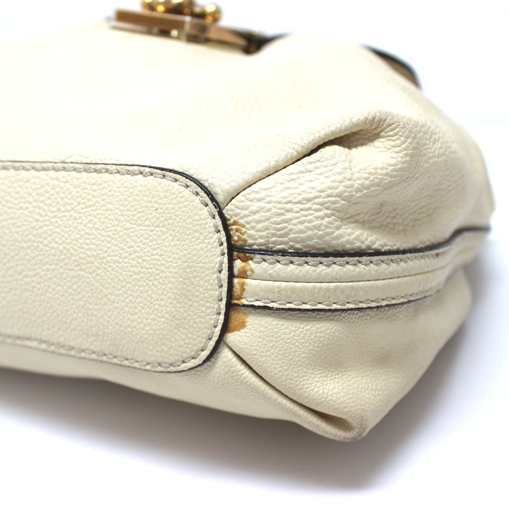 Chloe Elsie Bag 2-Way Handbag/Shoulder Bag, Leather, Women's, Beige