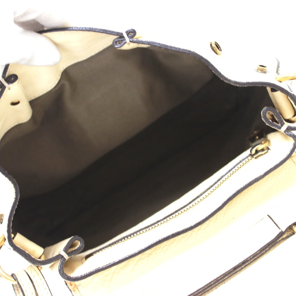 Chloe Elsie Bag 2-Way Handbag/Shoulder Bag, Leather, Women's, Beige