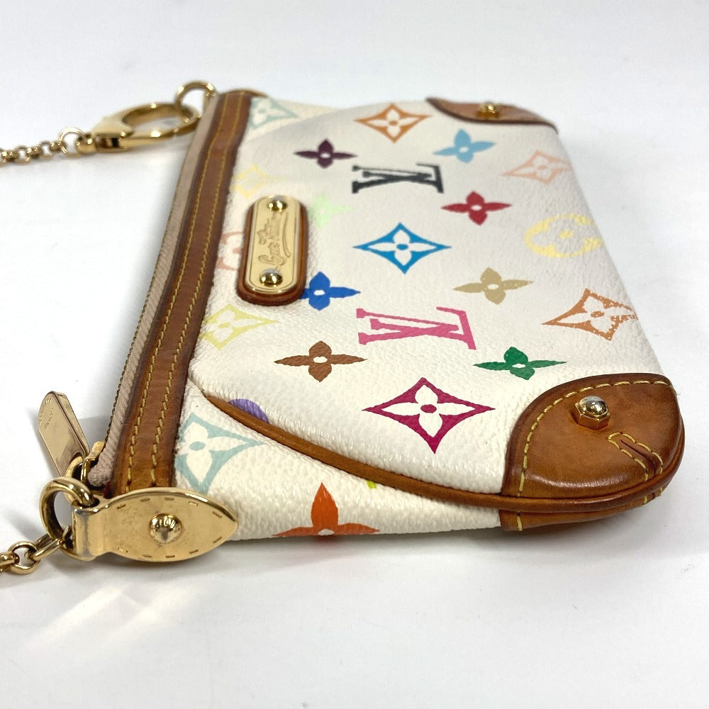 LOUIS VUITTON M60096 モノグラムマルチカラー ミラMM チェーン カバン アクセサリーポーチ ショルダーバッグ モノグラムマルチカラーキャンバス レディース ブロン ホワイト - brandshop-reference