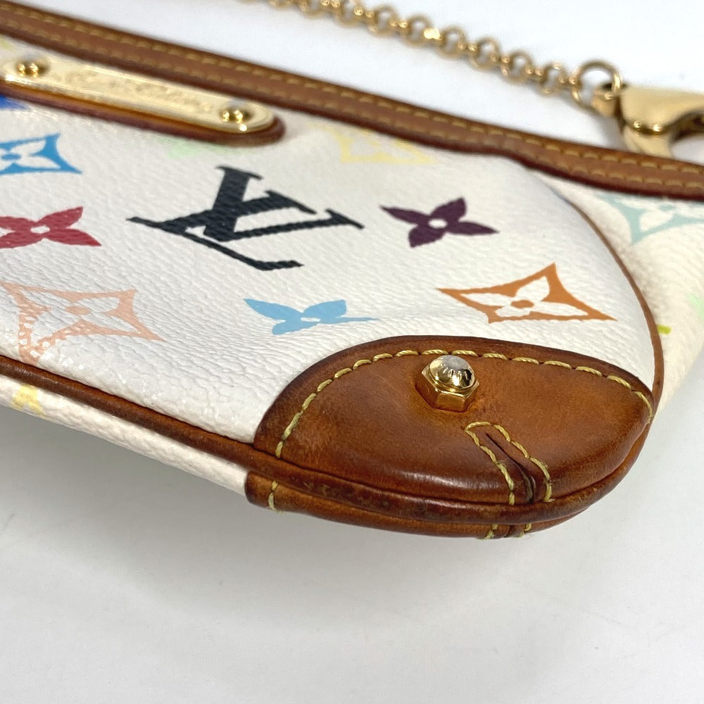 LOUIS VUITTON M60096 モノグラムマルチカラー ミラMM チェーン カバン アクセサリーポーチ ショルダーバッグ モノグラムマルチカラーキャンバス レディース ブロン ホワイト - brandshop-reference
