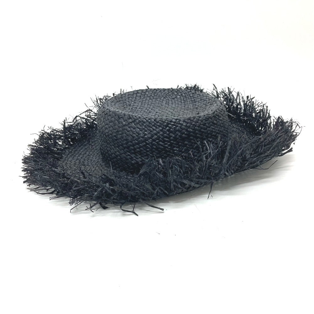 DOLCE&GABBANA ストロー 麦わら帽 ハット ハット帽 帽子 ラフィア レディース ブラック - brandshop-reference