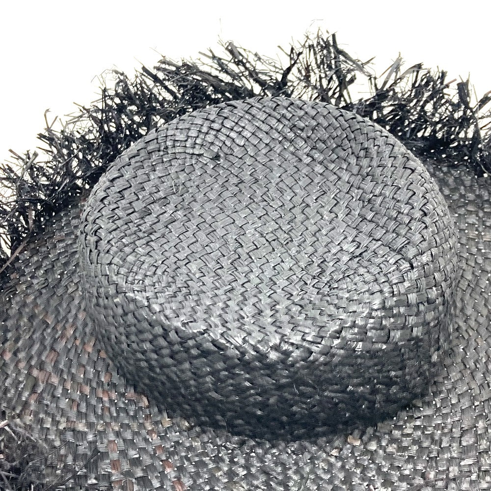 DOLCE&GABBANA ストロー 麦わら帽 ハット ハット帽 帽子 ラフィア レディース ブラック - brandshop-reference