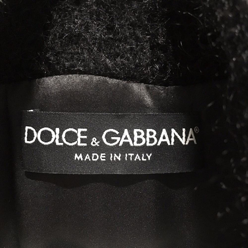 DOLCE&amp;GABBANA F0O07T Women's Wool Long Coat with Scarf, Black